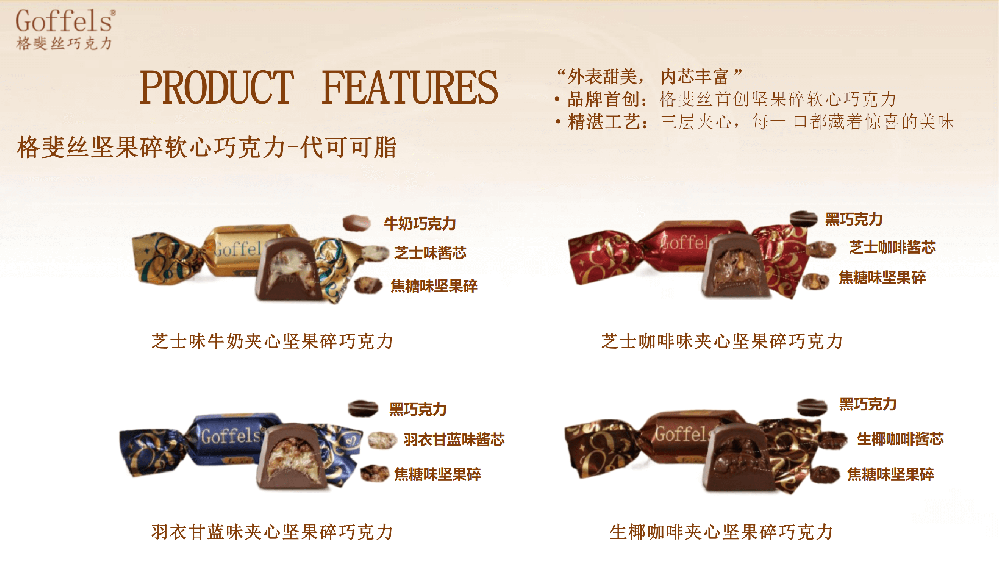 格斐丝坚果碎软心巧克力